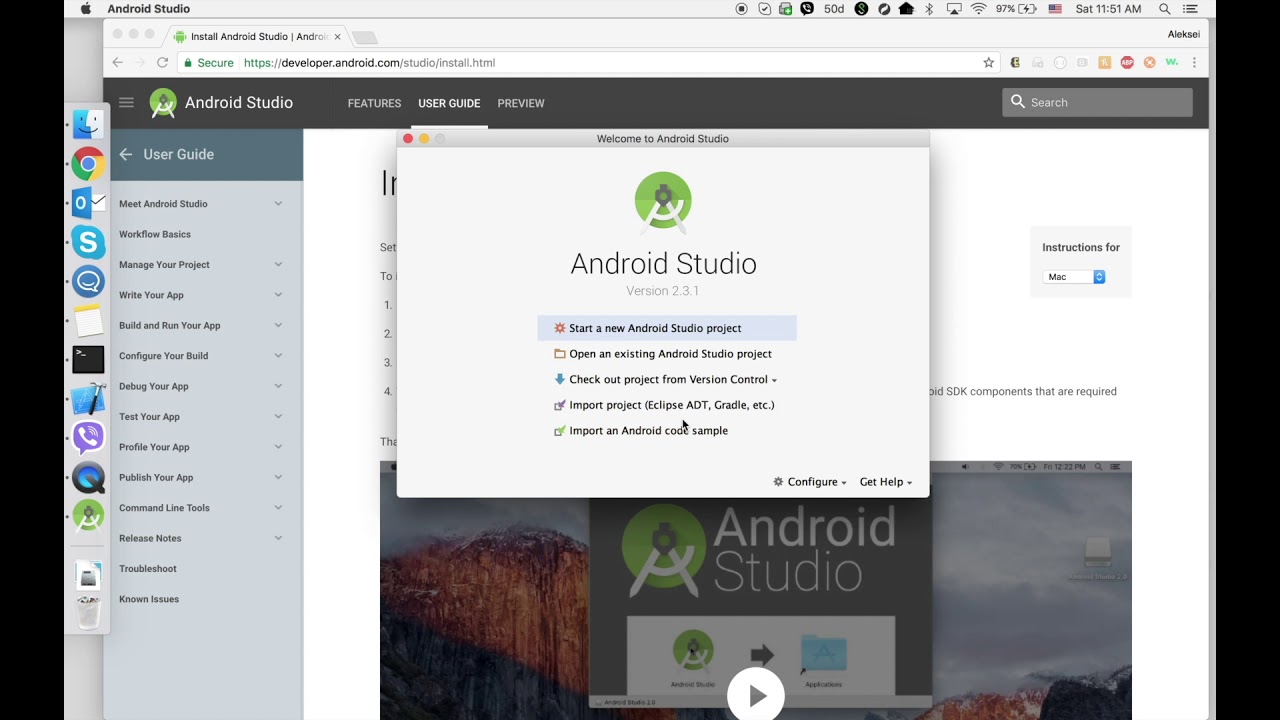 android developer sdk install for mac